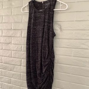 Small Sleeveless ruched jersey knit bodycon dress